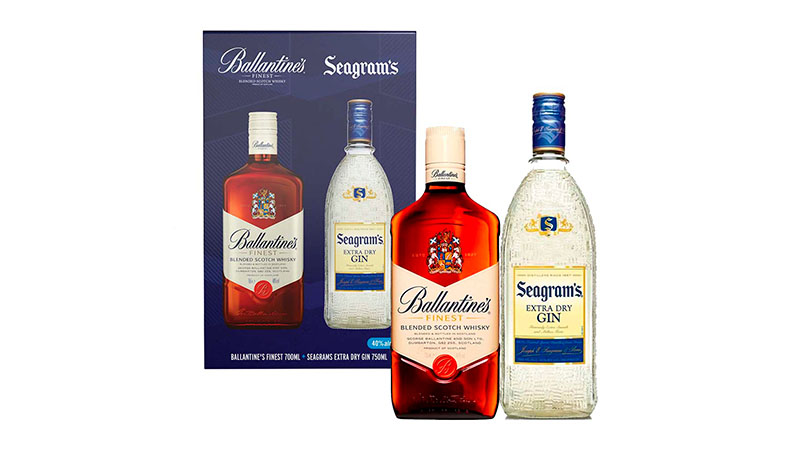 Vap Whisky Ballantines Finest 700ml + Seagram's 750ml
